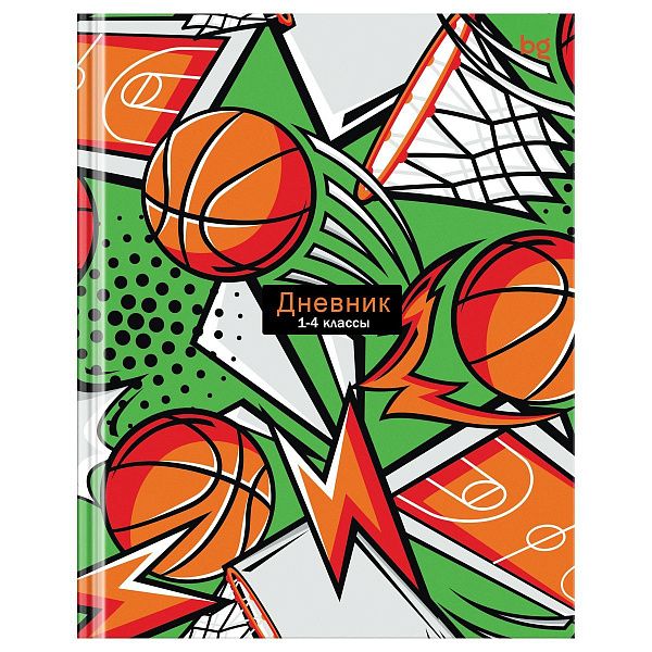 Дневник 1-4 кл. 48л. (твердый) BG "Sports sketch", глянцевая ламинация