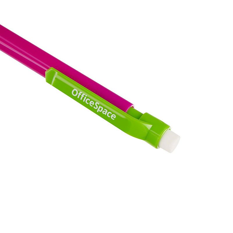 Карандаш механический OfficeSpace 0,5мм, с ластиком, ассорти 