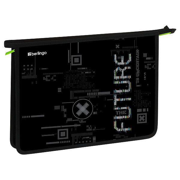 Папка для тетрадей 1 отделение, А4 Berlingo "FutureX", 340*245*40 мм, пластик, на молнии