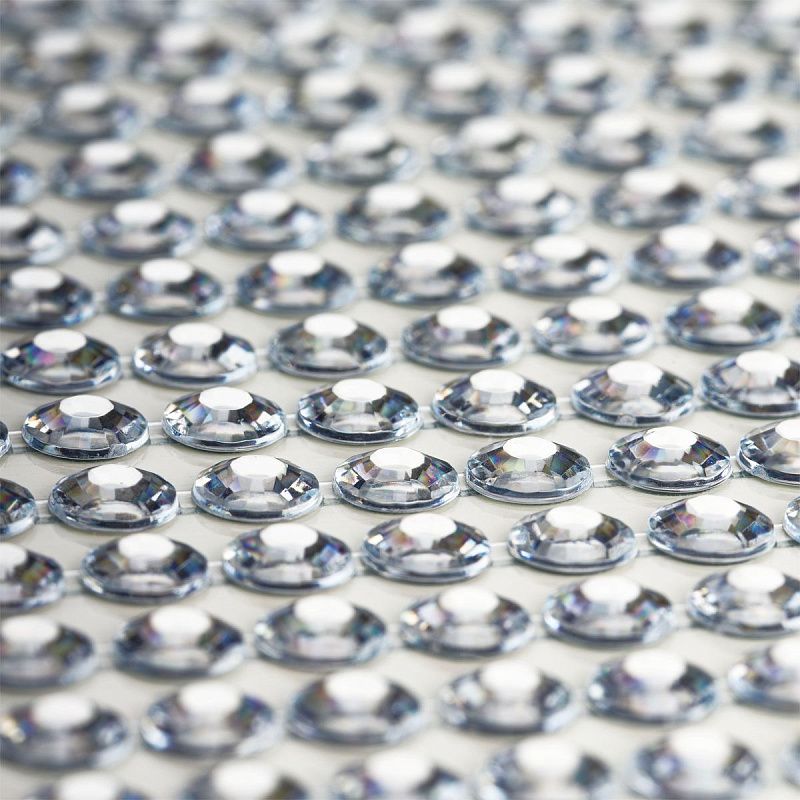 Стразы самоклеящиеся для творчества MESHU "Silver stripes" 504 наклейки, инд. уп., европодвес