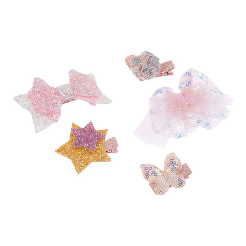 Заколки для волос MESHU, с топпером, перламутровый цвет, 5шт., европодвес