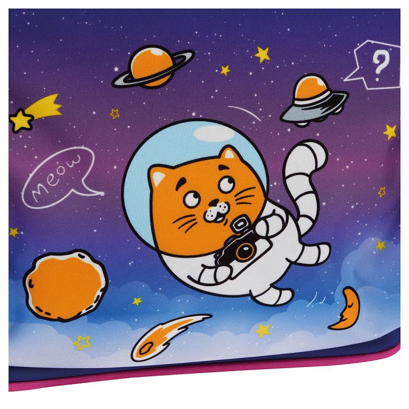 Ранец ArtSpace Junior "CosmoCat" 37*28*21см, 1 отделение, 3 кармана, анатомическая спинка 