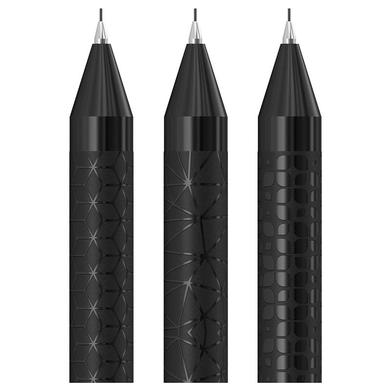 Карандаш механический Berlingo "Doubleblack" 0,5мм, с ластиком, ассорти 