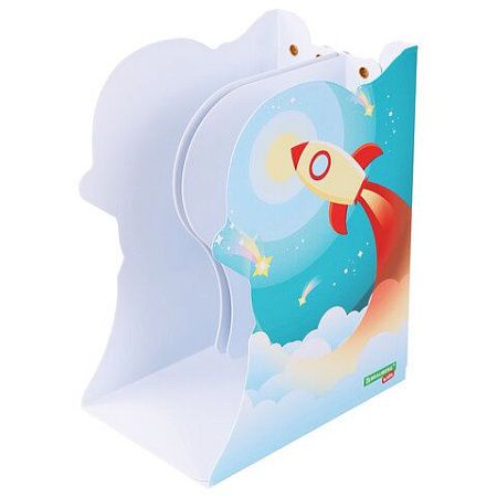 Подставка-держатель для книг и учебников фигурная BRAUBERG KIDS "Cosmo" раздвижная, металлическая, 238068 