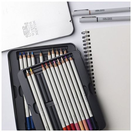 Набор акварельных карандашей Winsor&Newton, 24цв., метал. коробка