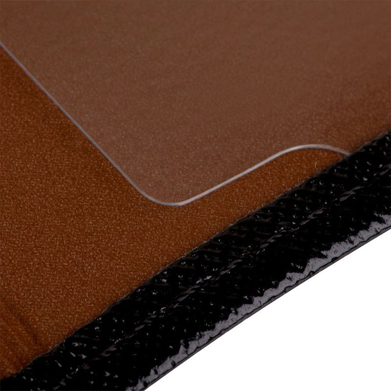 Обложка для паспорта OfficeSpace экокожа, текстура Диагональ, подклад экокожа, черный 