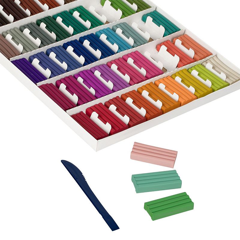 Пластилин Мульти-Пульти "Волшебник Изумрудного Города", 45 цветов, 630г, со стеком, картон. упаковка