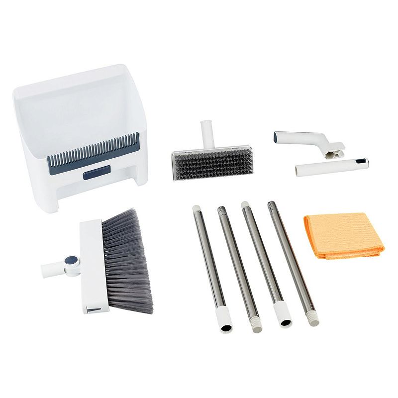 Набор для уборки 4 в 1, OfficeClean Professional (совок, мягкая щетка, жестая щетка, стяжка для воды)