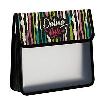 Папка для тетрадей 2 отделения, ArtSpace "Striped style", А5, пластик, на липучке