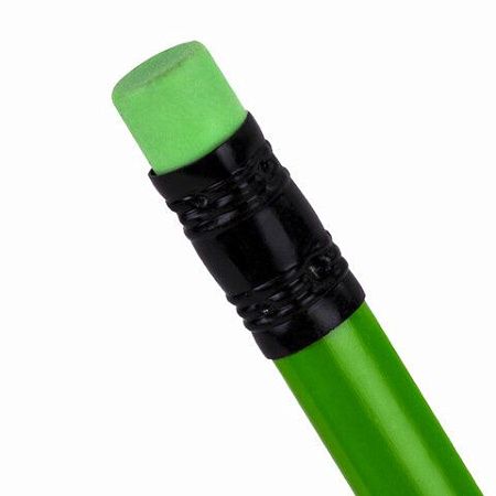 Карандаш чернографитный BRAUBERG, 1 шт., "Neon", HB, трехгранный, с ластиком, корпус неоновый ассорти, 181298 