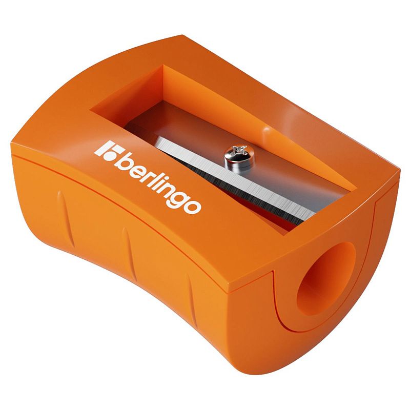 Точилка пластиковая Berlingo "City Style" 1 отверстие, ассорти 