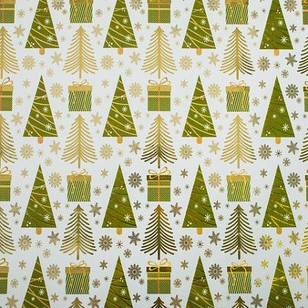 Бумага упаковочная новогодняя НАБОР 3 шт. "NY Pattern", С ЭФФЕКТАМИ, 70х100 см, ЗОЛОТАЯ СКАЗКА, 592187