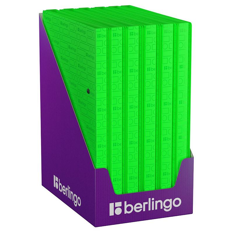 Папка с зажимом Berlingo "Your Way", 17мм, 600мкм,  зеленый неон, с внутр. карманом 