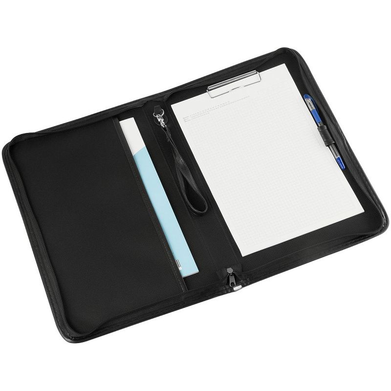 Папка деловая OfficeSpace "Hannover" кожзам, на молнии, ручка-петля, зажим для бумаг 