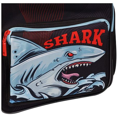 Ранец ArtSpace облегченный Happy School "Shark" 39*28*18см, 1 отделение, 4 кармана, анатомическая спинка 