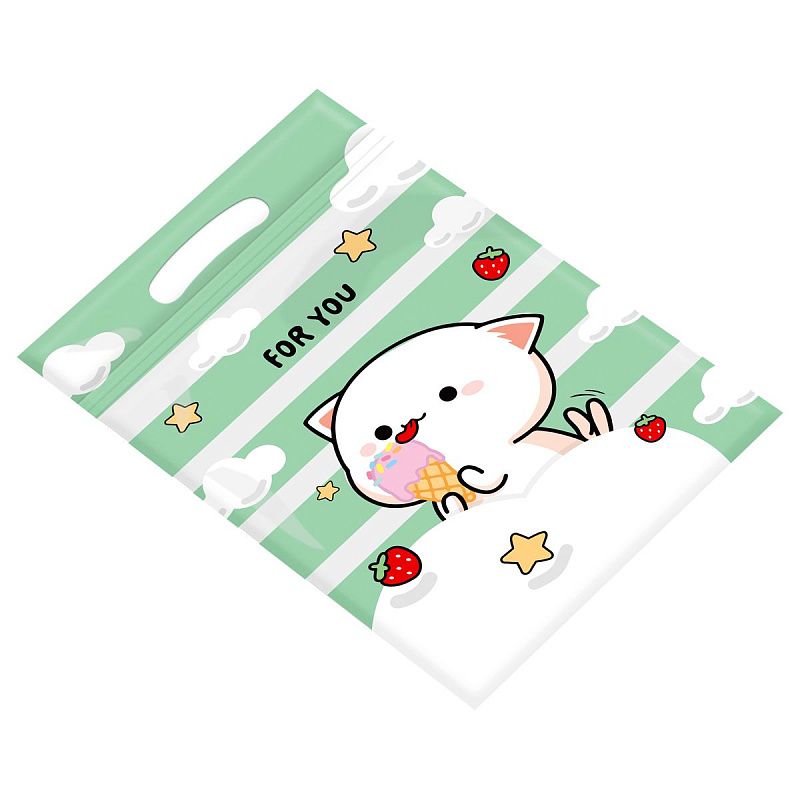 Набор подарочных пакетов 15*22 см, зип-лок, MESHU "Cloud cat", 35шт.