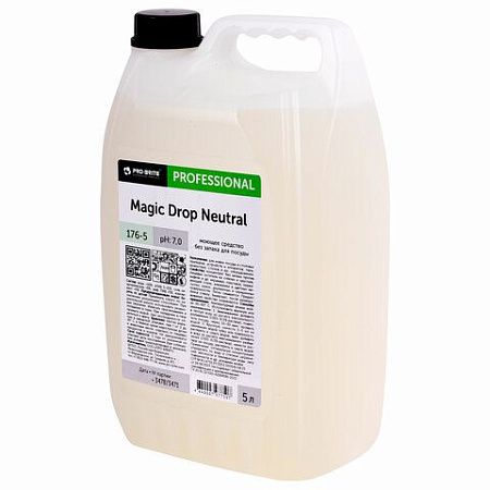 Средство для мытья посуды 5л PRO-BRITE MAGIC DROP Neutral, без запаха, нейтральное, концентрат, 176-5 