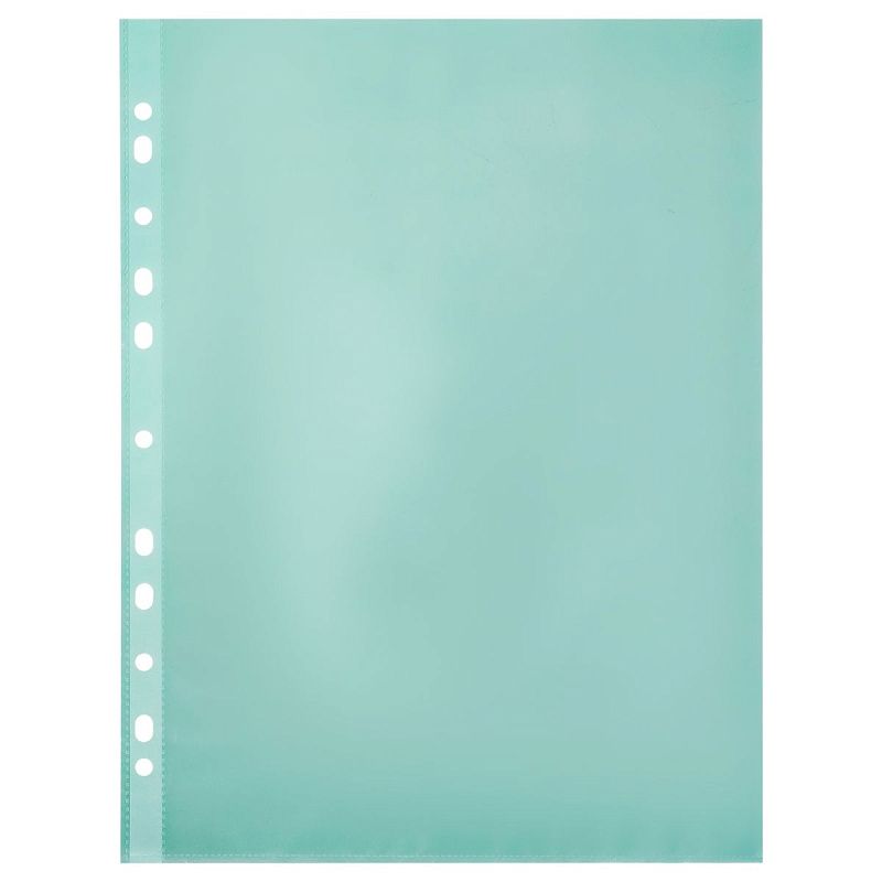 Папка-вкладыш с перфорацией OfficeSpace А4, 35мкм, матовая, цветная, ассорти в пачке 