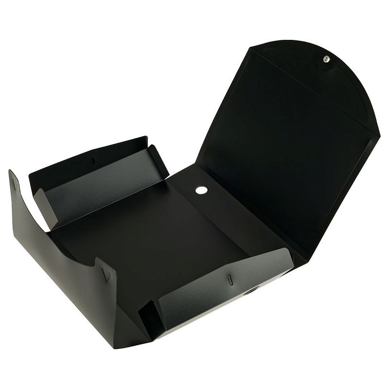 Короб архивный на кнопке OfficeSpace разборный, 70мм, пластик, 900мкм, черный 