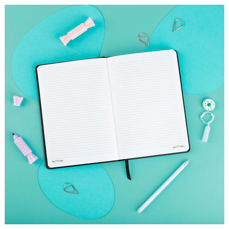 Записная книжка А5 80л., кожзам, MESHU "Ice", твердая обложка, тиснение фольгой, вырубка, блок в линию