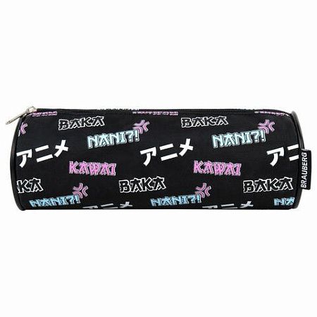 Пенал-косметичка BRAUBERG, Anime, черный, 20х7х7см, 272295 