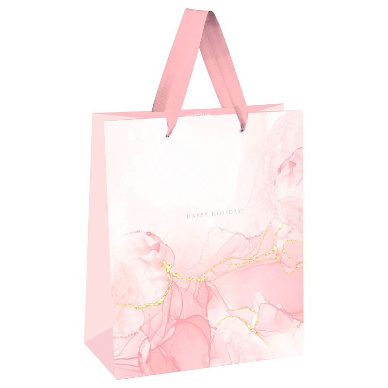 Пакет подарочный 33*42*12см MESHU "Marble pattern", фольга, матовая ламинация