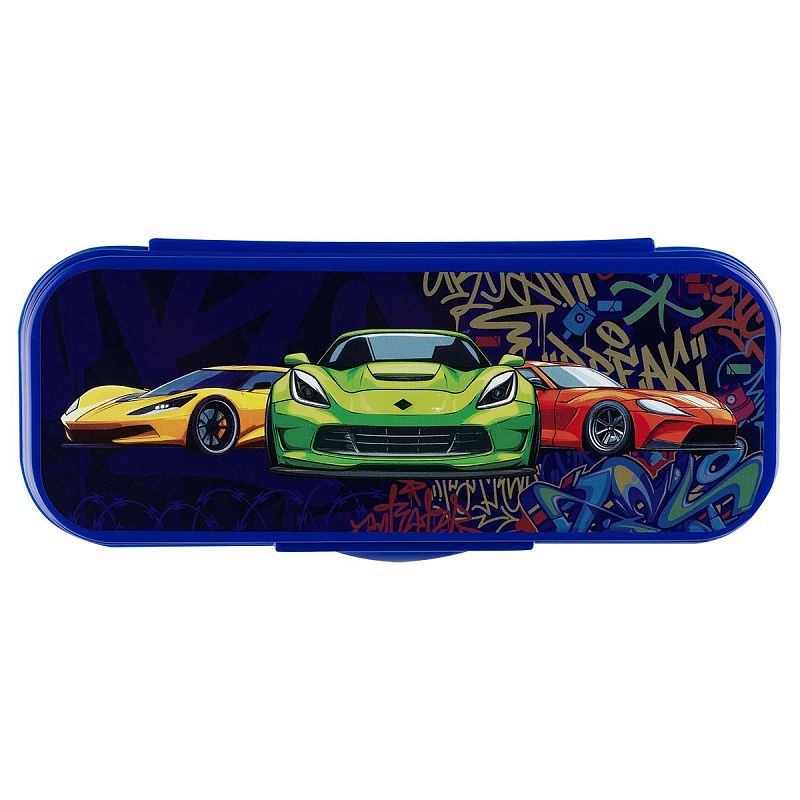 Пенал-футляр, 215*90*43 СТАММ "Машинки", темно-синий 