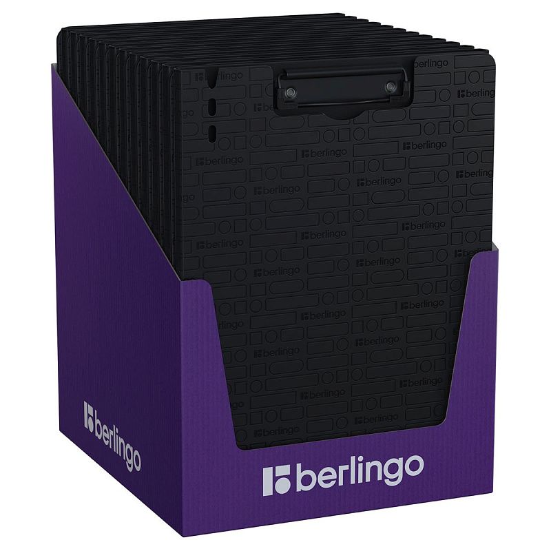 Папка-планшет с зажимом Berlingo "Your Way" А4, пластик (полифом), 1800мкм, черная 