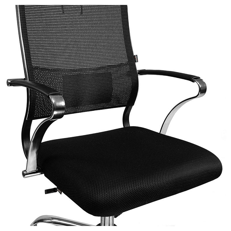 Кресло руководителя Метта Sit Air B2-290K, ткань-сетка черная, механизм качания, хром