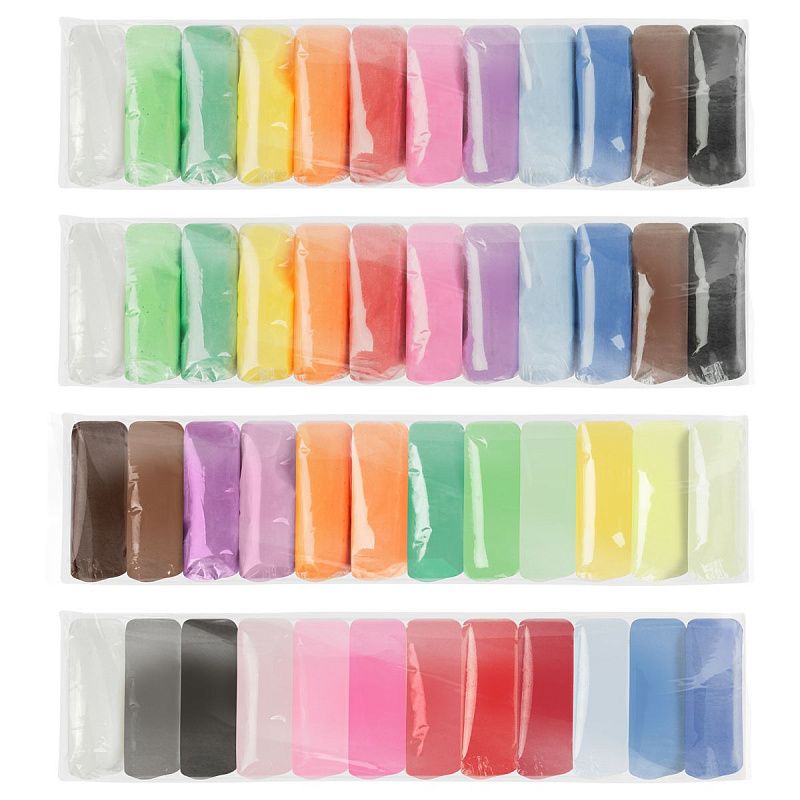 Легкий пластилин для лепки Мульти-Пульти, 48шт., 480г, прозрачный пакет