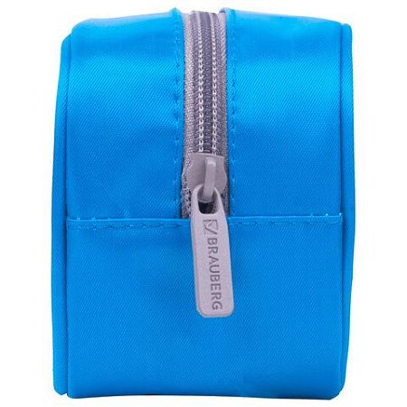 Пенал-косметичка BRAUBERG, мягкий, "KING SIZE BLUE", 20х8х9 см, 229018 