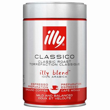 Кофе молотый ILLY "Classico" ИТАЛИЯ, 250 г, ж/б, 43