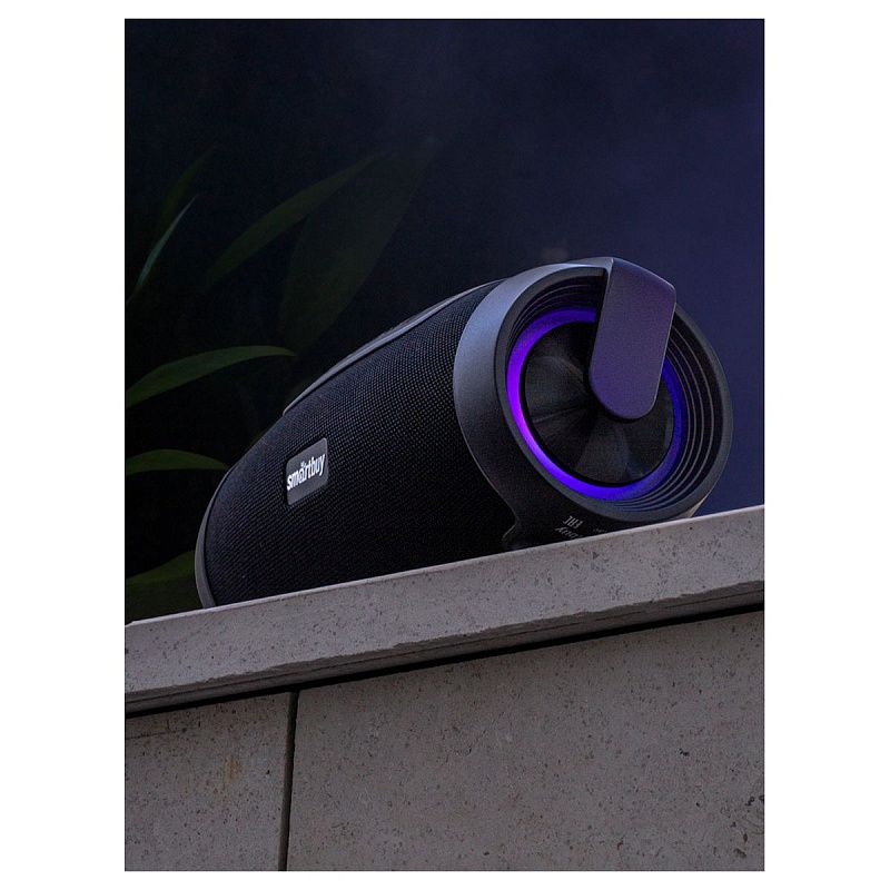 Колонка портативная Smartbuy COMMANDER, 80Вт, Bluetooth, MP3, FM-радио, подстветка, micro SD, черный