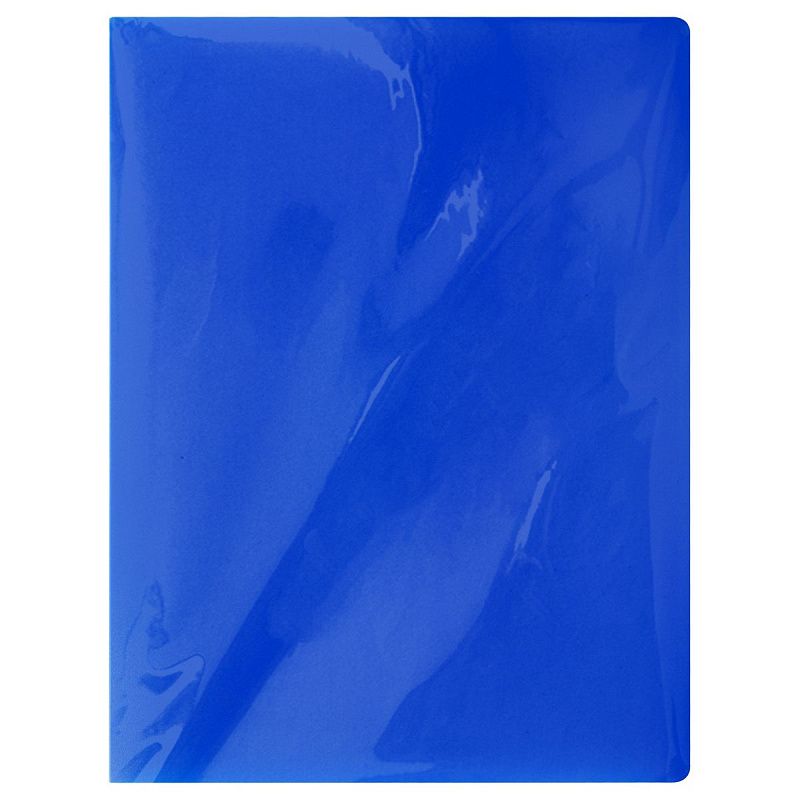 Папка с 10 вкладышами СТАММ А4, 9мм, 500мкм, пластик, синяя 