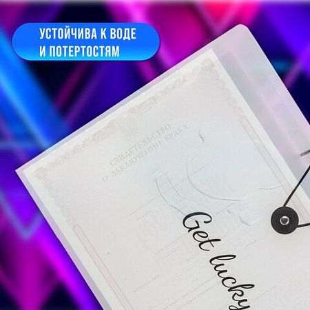 Папка-органайзер на резинке 12 отделений, BRAUBERG "Glassy", А4, прозрачная, 271929 