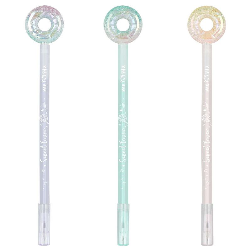 Ручка шариковая MESHU "Donats" синяя, 0,5мм, корпус ассорти 