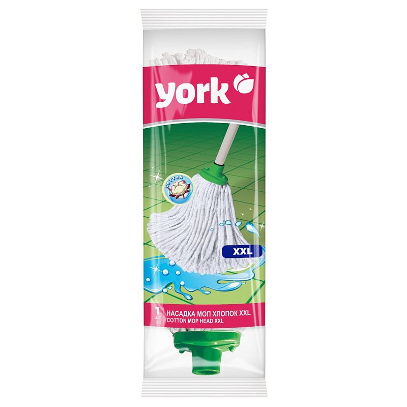 Насадка МОП для швабры York "XXL" веревочная, хлопок, ворс 27см