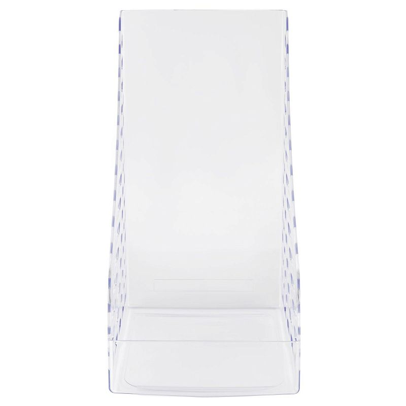 Лоток для бумаг вертикальный СТАММ "XXL", прозрачный, ширина 160мм