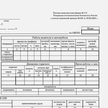 Бланк бухгалтерский, офсет, "Путевой лист грузового автомобиля без талона", А4 (198х275 мм), СПАЙКА 100 шт., BRAUBERG/STAFF, 130132