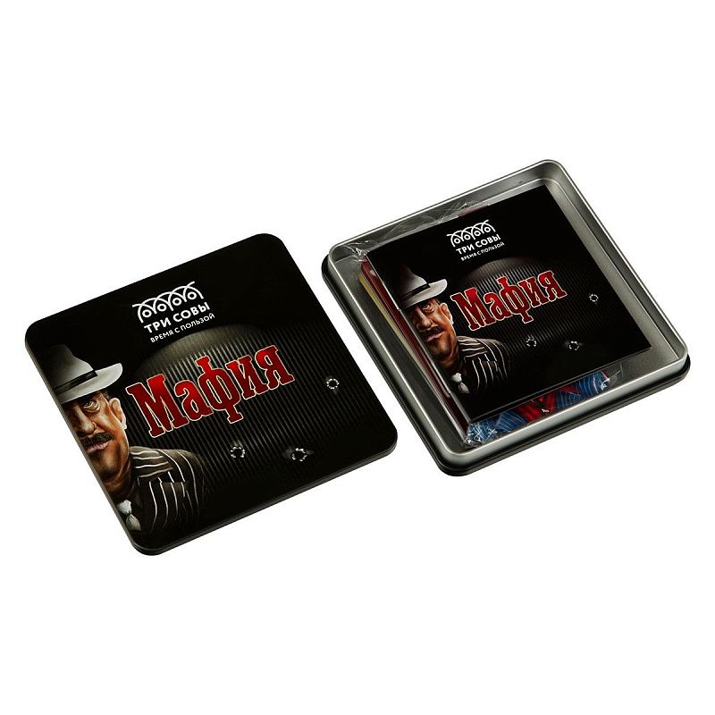 Игра настольная ТРИ СОВЫ "Мафия", 14 карточек, метал. коробка 