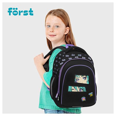 Ранец Först F-Base "Fancy" 36*29*17см, 3 отделения, 2 кармана, анатомическая спинка 