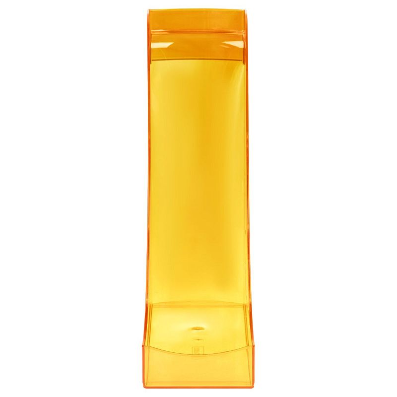 Лоток для бумаг вертикальный СТАММ "Эксперт", тонированный, манго, ширина 95мм