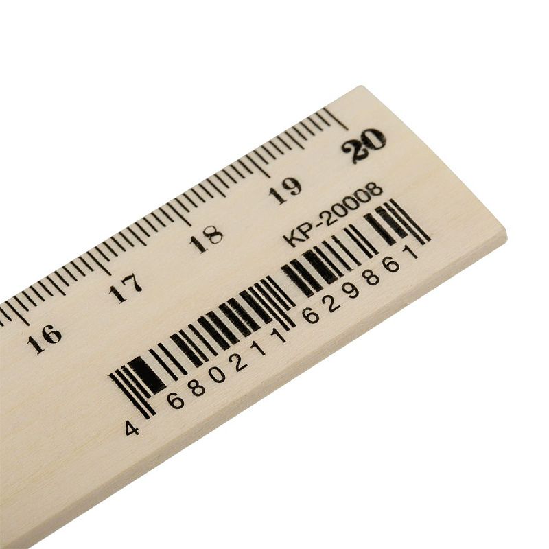 Линейка 20см Красин "Стандарт", дерево 