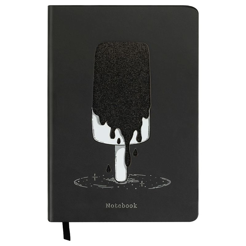 Записная книжка А5 80л., кожзам, MESHU "Ice", твердая обложка, тиснение фольгой, вырубка, блок в линию