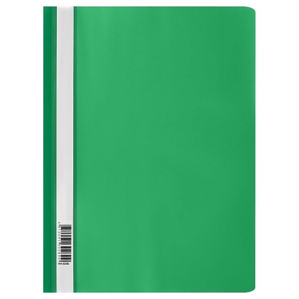 Папка-скоросшиватель пластик. СТАММ А4, 160мкм, зеленая с прозр. верхом