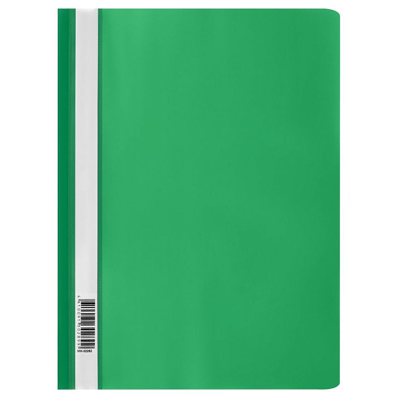 УЦЕНКА - Папка-скоросшиватель пластик. СТАММ А4, 160мкм, зеленая с прозр. верхом