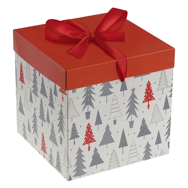 Коробка складная подарочная MESHU "Сканди", (20*20*20см), с лентой