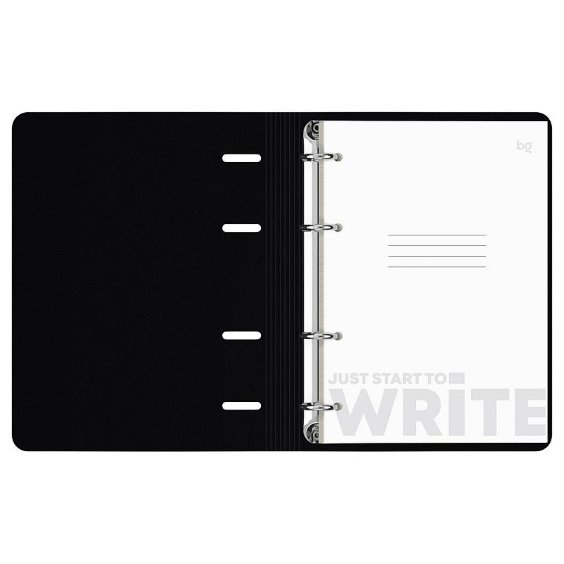 Тетрадь на кольцах А5, 120л., кожзам,  BG "Write", иск. кожа
