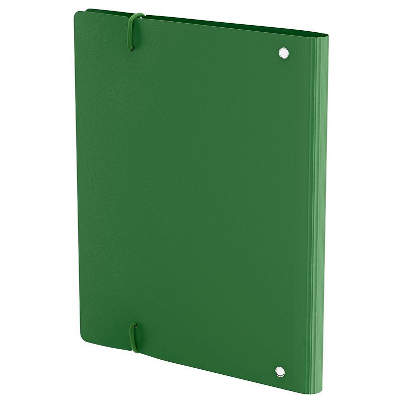 Тетрадь на кольцах А5, 120л., BG "Base", пластиковая обложка, зеленый, с резинкой