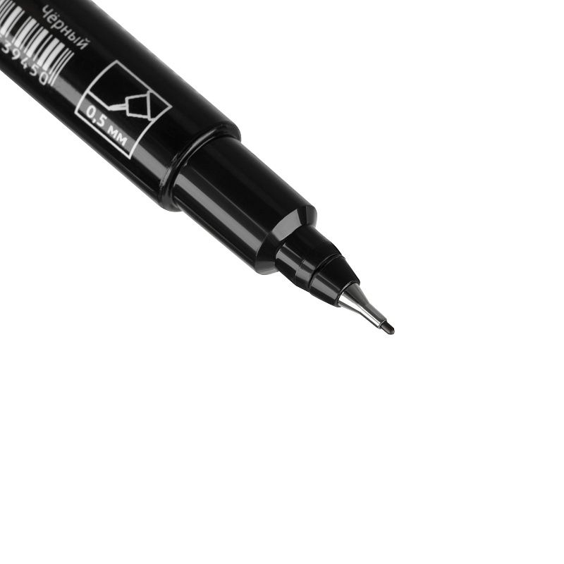 Маркер перманентный двухсторонний OfficeSpace черный, пулевидный, 0,5/2,0мм 